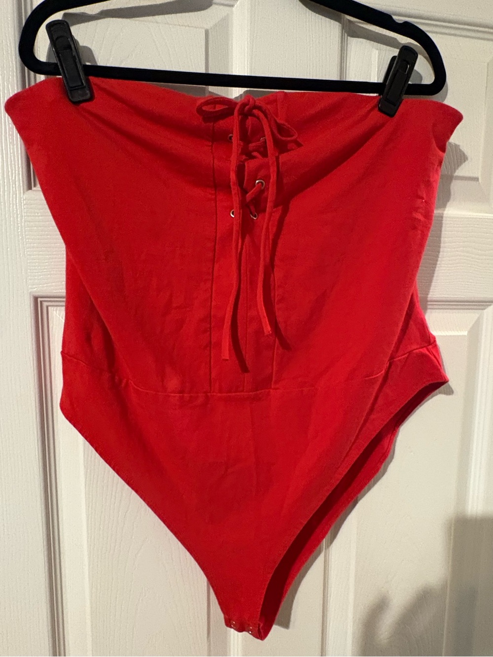 Forever 21 ❤️Red❤️ Lace-Up Bodysuit